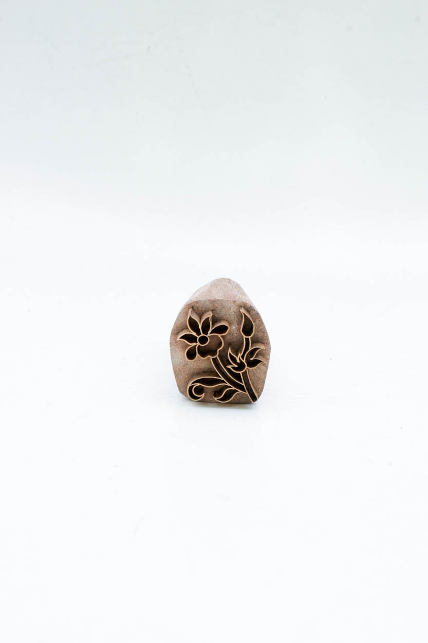 Carved Wood Stamp Flower 179