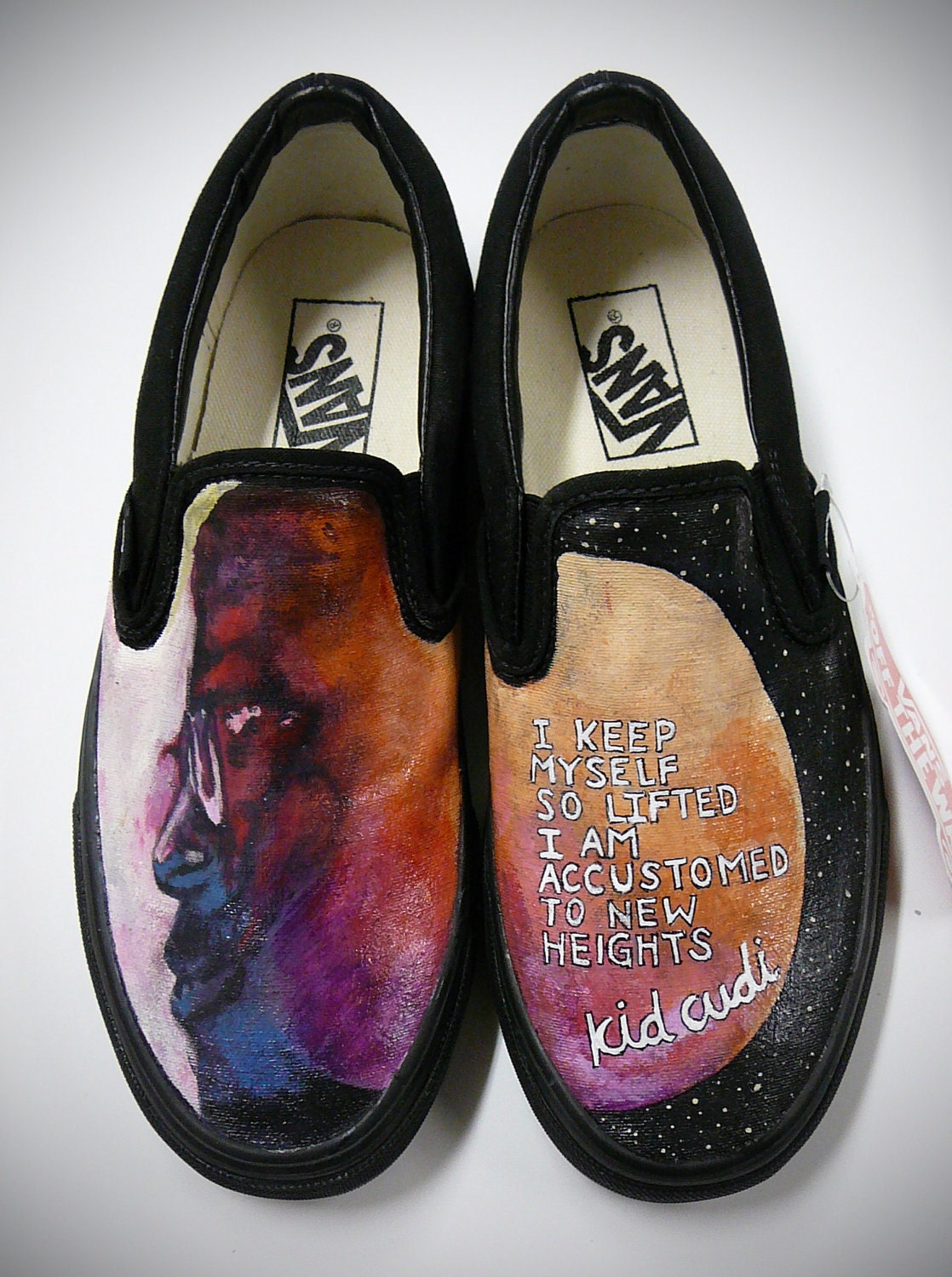 Hand Painted Kid Cudi Custom Vans Shoes