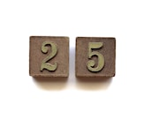 The 25th - Antique Embossed Numbers - Antique Embossed Number Blocks by the Embossing Company - Christmas - becaruns