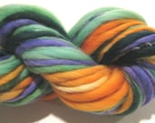 thick and thin bulky handspun yarn Secondaries merino wool yarn, 64 yards Waldorf doll hair knitting supplies crochet supplies