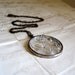 Clear Swirl Glass Medallion Necklace Vintage Inspired