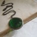 Emerald Green Faceted Glass Necklace Jewelry
