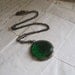 Emerald Green Faceted Glass Necklace Jewelry