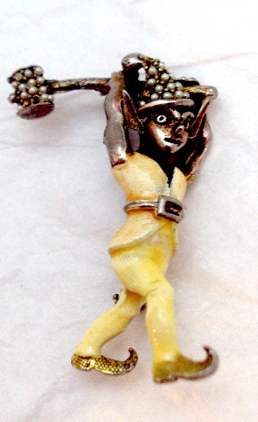Very Rare Enamel Elf Pin with Hammer