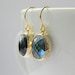 Sapphire Blue Earrings - Bridal Earrings - Czech Glass Earrings - Gold Framed Earrings - Bridesmaid Earrings - Wedding Jewelry