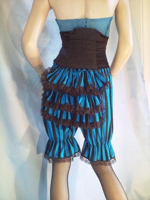 stripe bustle bloomers  (knee-length)