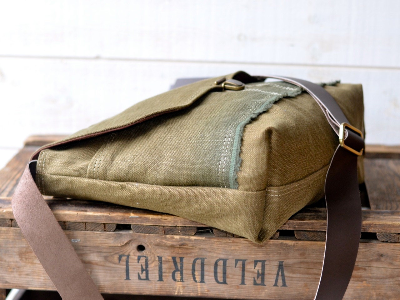 UNISEX Medium French Messenger bag / Laptop Bag / Diaper Bag /Travel Bag / Cross body bag / mens messenger bag/womens messenger bag