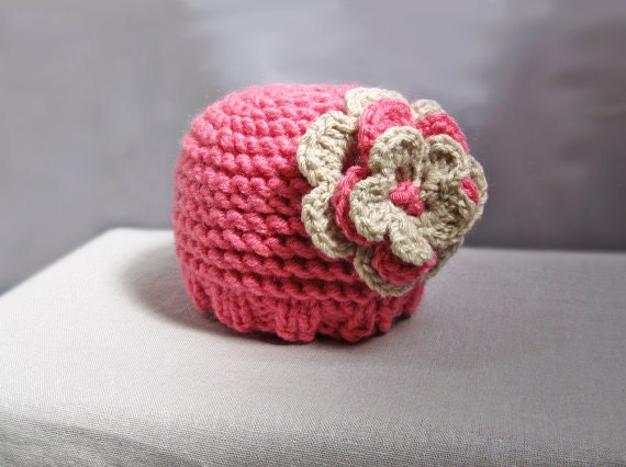 PDF pattern, knitting pattern for baby hat, baby newborn girl knit hat pattern, beanie pattern n 28