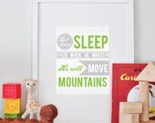11 x 14 Let HIM sleep print custom color nursery