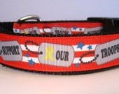 Support Our Troops Dog Collar