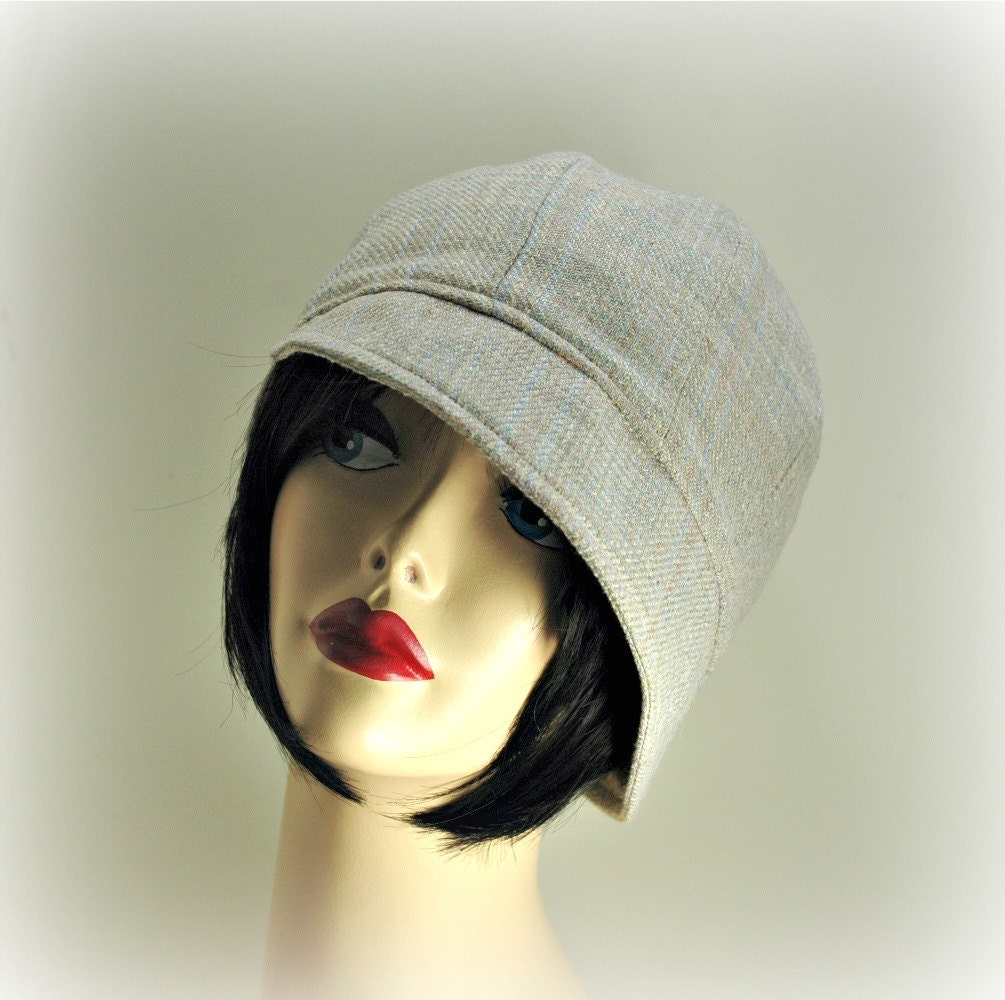 Flapper Style,Vintage Inspired Cloche with a Cute Half Brim, The Polly in Wool