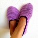 Crochet Womens Slippers, Ballet Flats, House Shoes