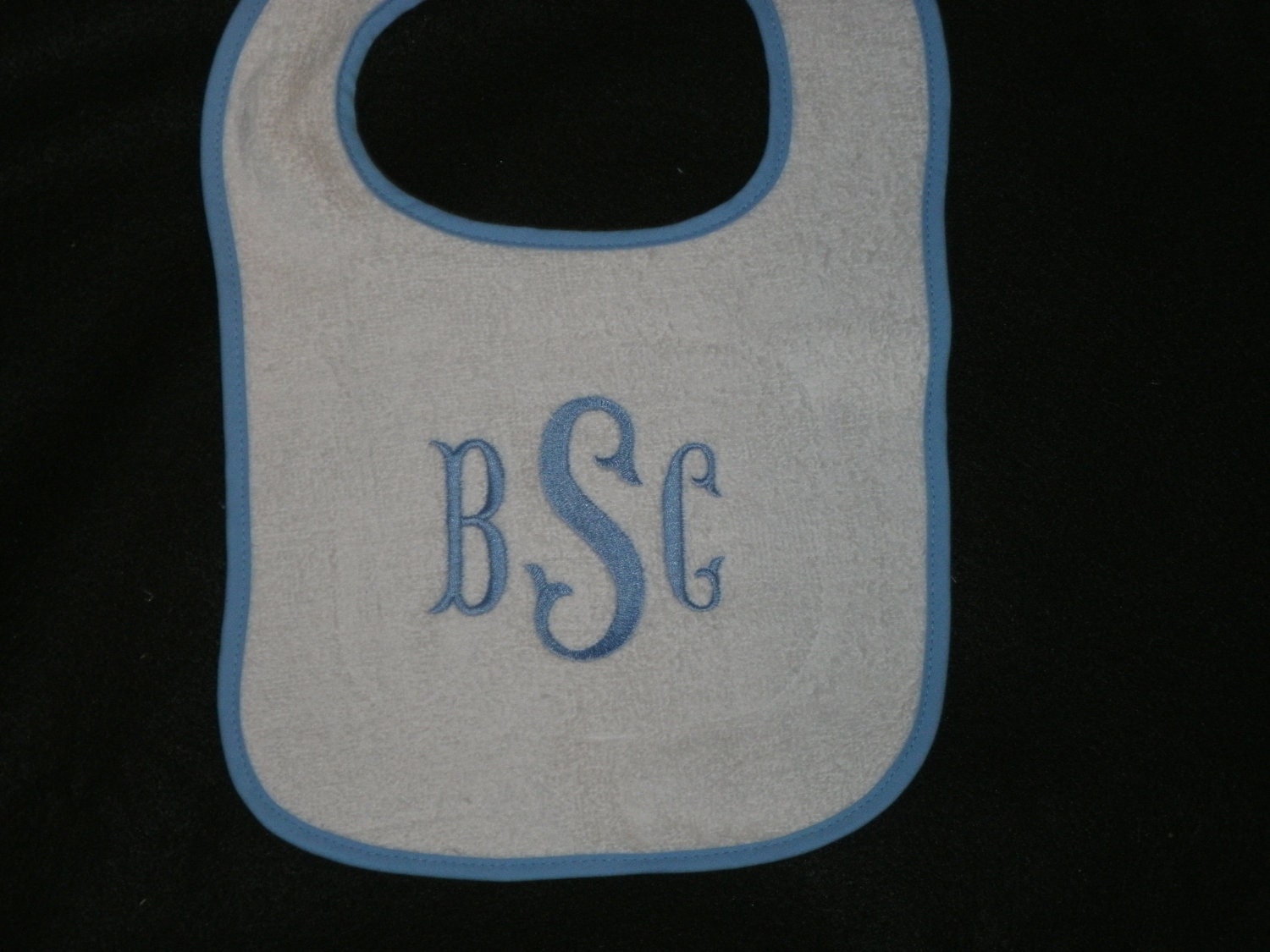 Custom Monogrammed Baby Bib Personalized