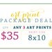 Art Prints. Set of 3. 8x10