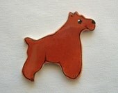 Dog Ceramic art Tiles for Mosaics, Jewelry and Crafts Hand painted terrier