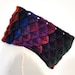 Crochet Cowl Scarf Neckwarmer Crocodile Cowl Yellow Red Brick Pink Blue Colorful Bright Neon Unisex Winter Accessories Winter Fashion