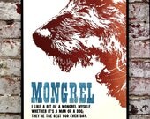 Dog art print poster