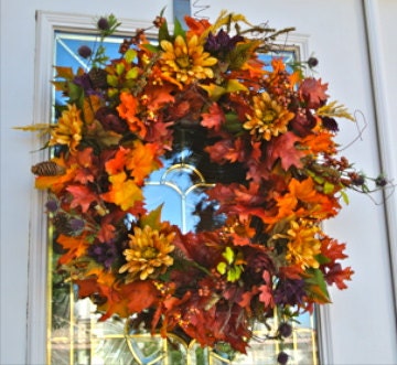 Beautiful and Colorful Fall Wreath
