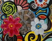 Canvas Wall Art Abstract Acrylic Painting on 20Lx16W Canvas Beautiful Colors and Texture