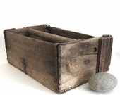 Vintage Tool Box Wood Crate Primitive Industrial Decor Rustic Storage