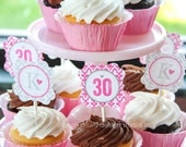 30 FLIRTY - Printable 2" Birthday Party Circles - Thirty, Flirty, and Thriving - DIY 30 Flirty Collection - by Make Life Cute Il_170x135