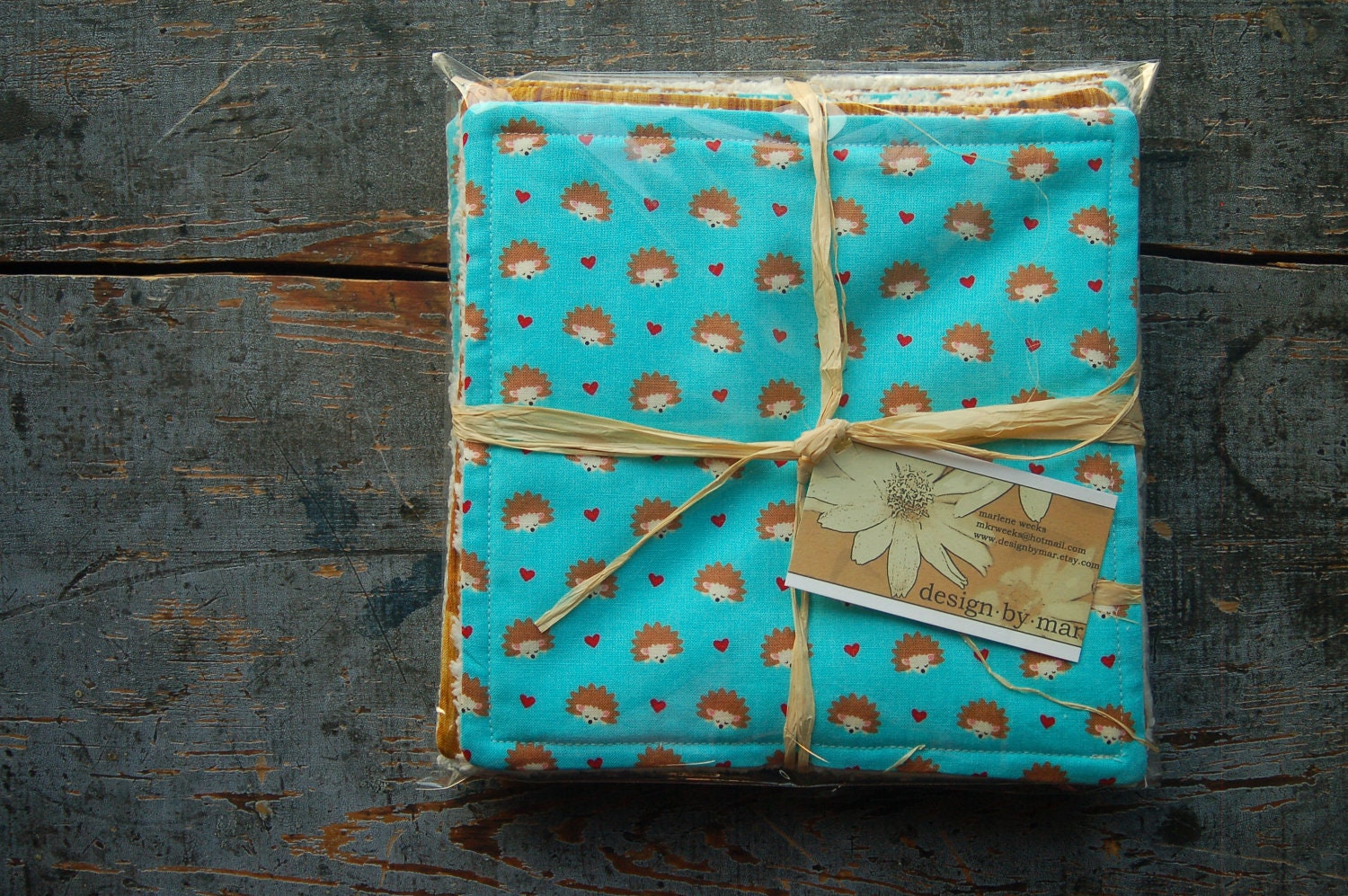 SALE Soft little wipes / hedgehogs & woodgrain