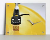 Yellow Wall Clock : Record Player Needle Clock for EDM Boys and Girls