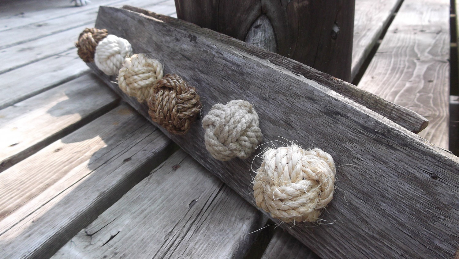 Nautical Doorknobs - Set of 30 knotty door knobs - manila, hemp, sisal or cotton