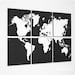 Modern World Map Painting - Large Wall Art Screen Print Made to Order