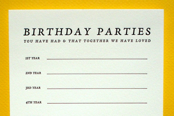 Birthday Parties