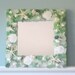 Beach Decor Seashell Mirror - Nautical Sea Glass Shell Mirror w White Starfish & Pearls - Green