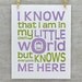 My Own World: Letterpress Nursery Decor - Typography Art Print, Wall Art, Purple Green (PEW3)