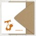 Fox Personalized Stationery - Sitting Fox Flat Note Cards - Fathers Day, Rust Orange, Choose Your Color (Set of 10)