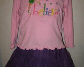 Tinkerbell I BELIEVE Embroidered Onesie Shirt Tank -any size-