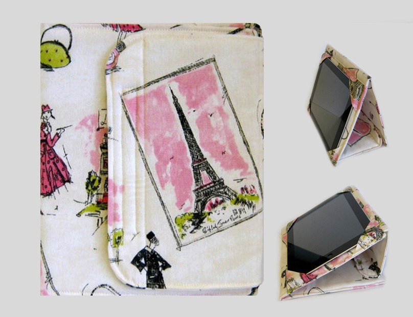 iPad Cover Hardcover iPad Case iPad Mini Cover iPad MIni Case Custom iPad iPad 2 iPad 3 iPad 4 Cover Pink Paris
