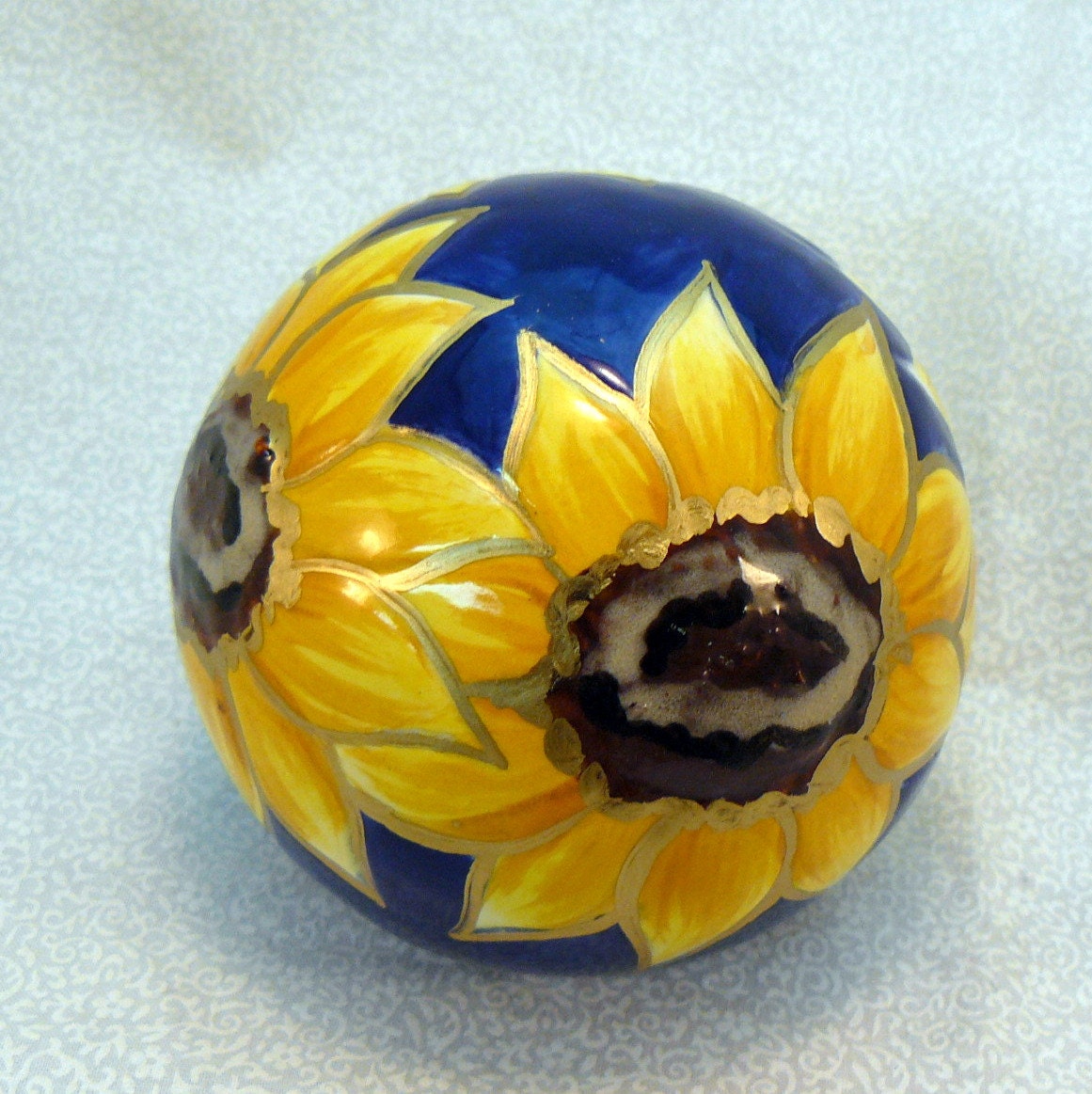 Ceramic Sunflower Paperweight