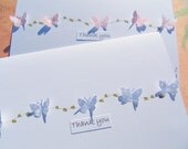 Thank You Cards -  Wedding Thank You Cards - Shower Thank You Cards - Butterfly Cards - WBFTY