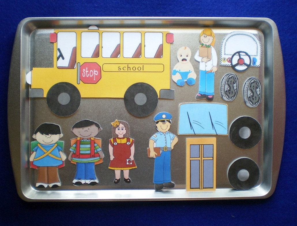 The Wheels on the Bus Magnetic Activity Teaching Resource AND Song