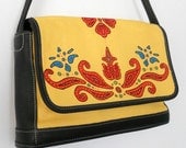 Purse Hand Painted Up Cycled Coach-style Handbag