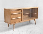 Mid Century Oak Credenza - Modern, Dresser, Retro, Cabinet, Buffet