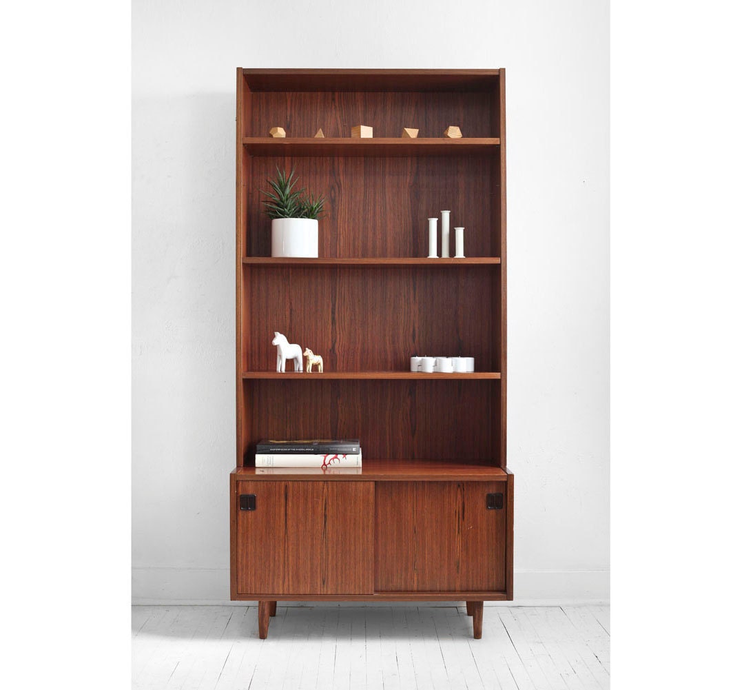 On Hold until March 5th - Mid Century Danish Rosewood Wall Unit - Credenza, Hutch, Cabinet, Modern, Wood