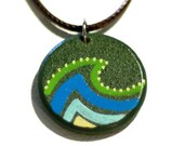 Unique Hand Painted Art Pendant Necklace