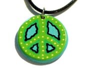 Unique Hand Painted Art Pendant Necklace