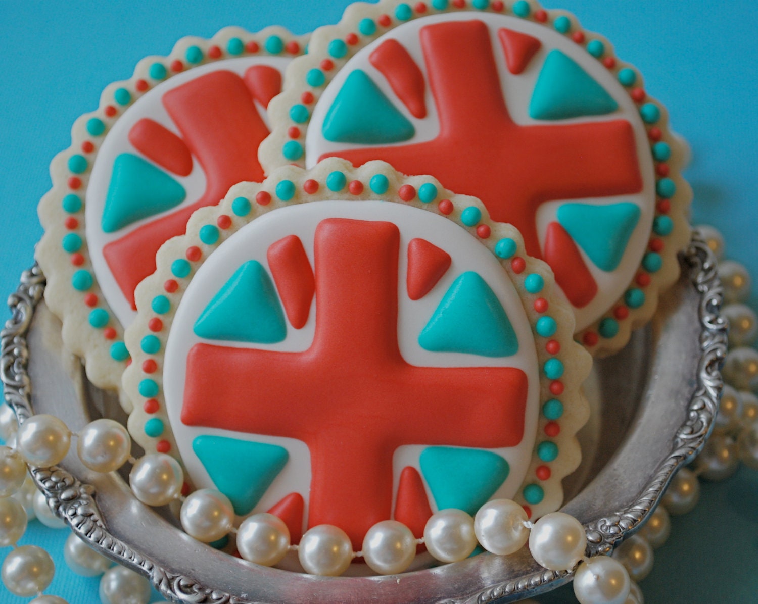 Union Jack Flag Decorated Sugar Cookies (12)