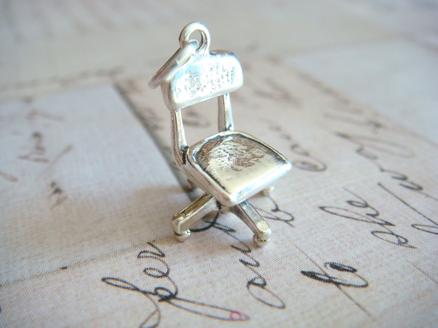 Office Chair - Sterling Silver Charm