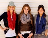 PICK THREE Infinity Ruffle Scarves You Choose Colors - Ready to Ship