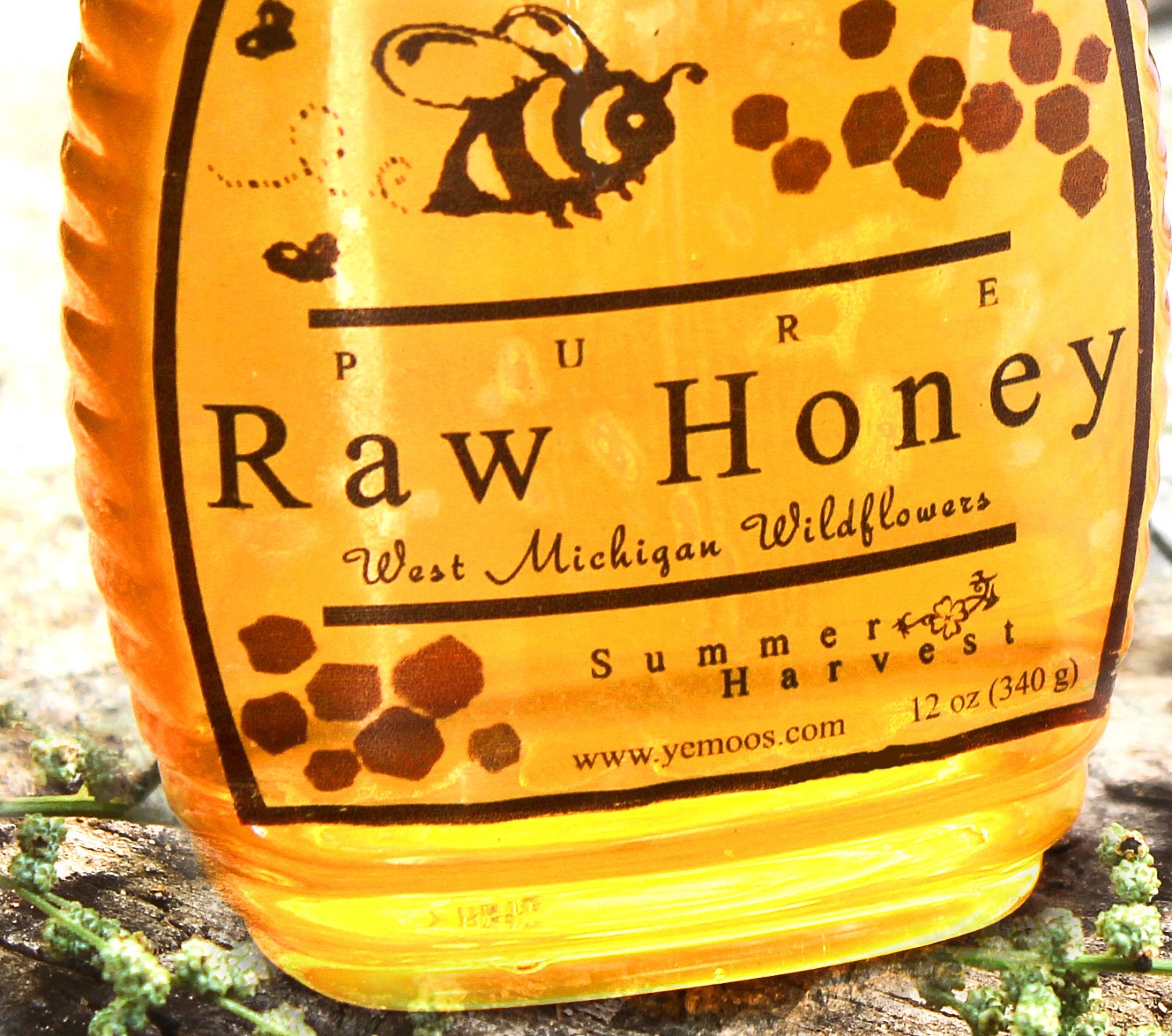 Pure Raw Summer Wildflower Honey - West Michigan - 12 oz - small batch and unfiltered (from our small farm to you:))