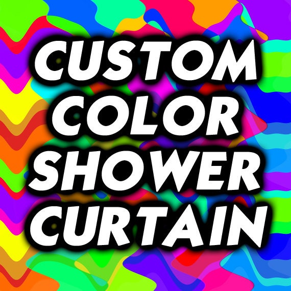 Custom Color Shower Curtain Pattern Design Bathroom Decor Kids Bath Size Personalized Monogrammed