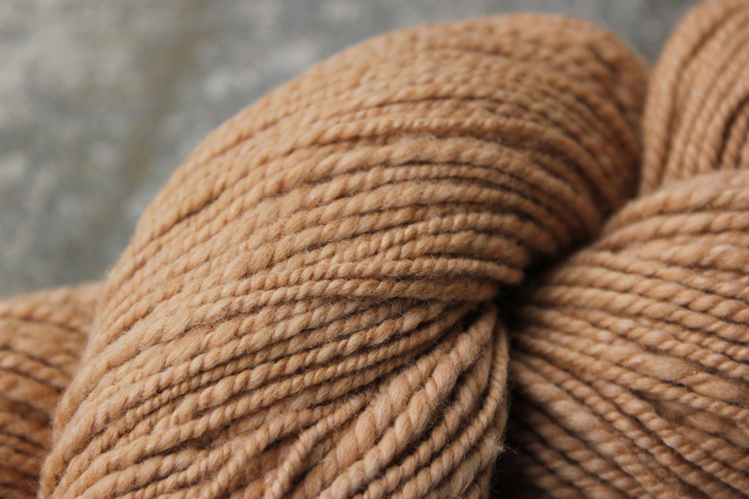 Naked Mocha - Handspun Aran Weight Colourgrown Organic Cotton 3 ply Yarn - Vegan - 149yds