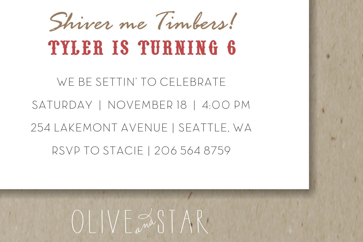 pirate ship : birthday invitation set